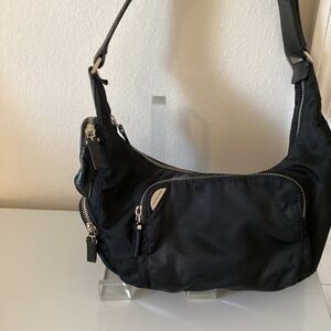 Francesco Biasia Black Shoulder Bag with Adjustable Strap
